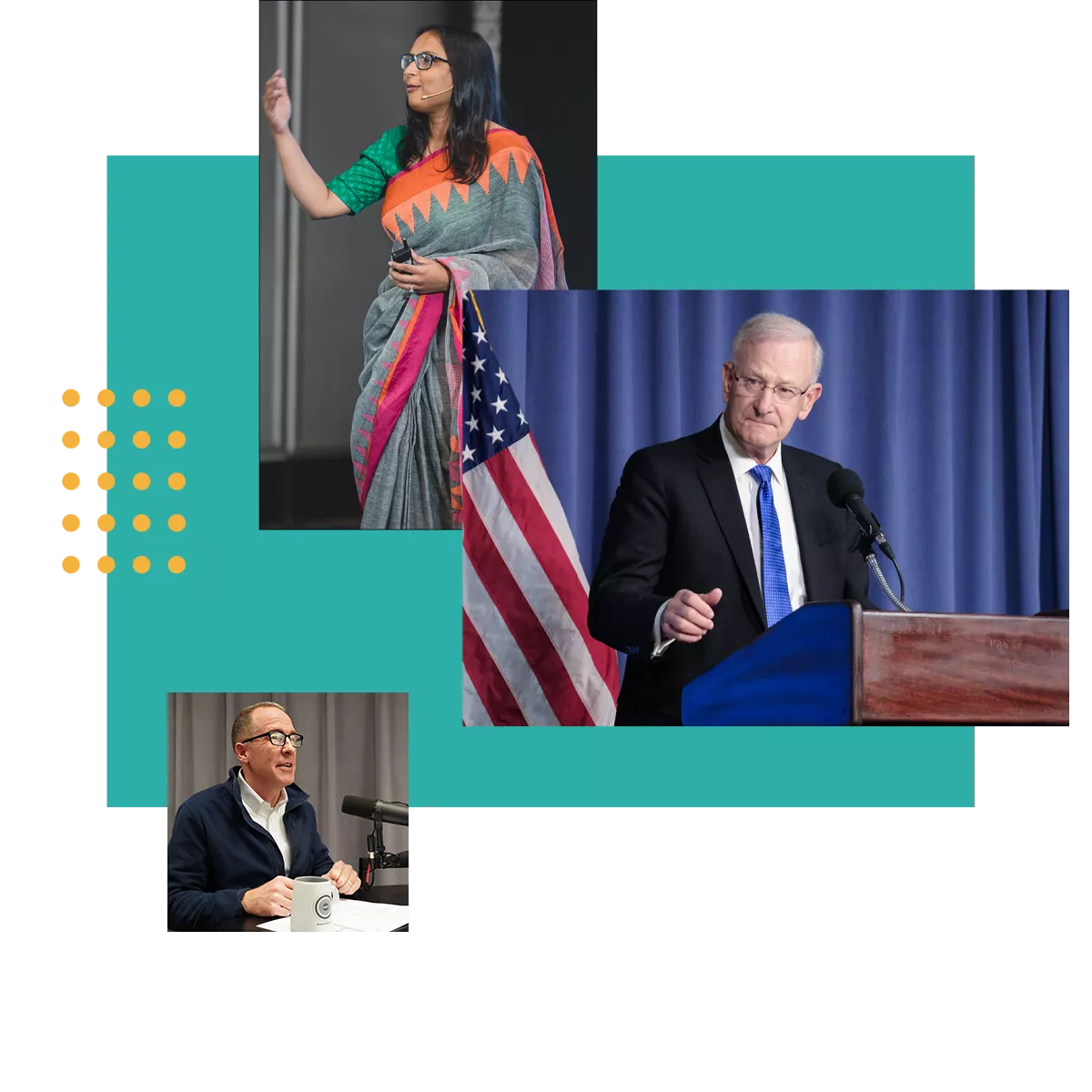 Image collage of various Mercatus scholars