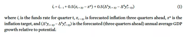 Taylor rule shown in formula 