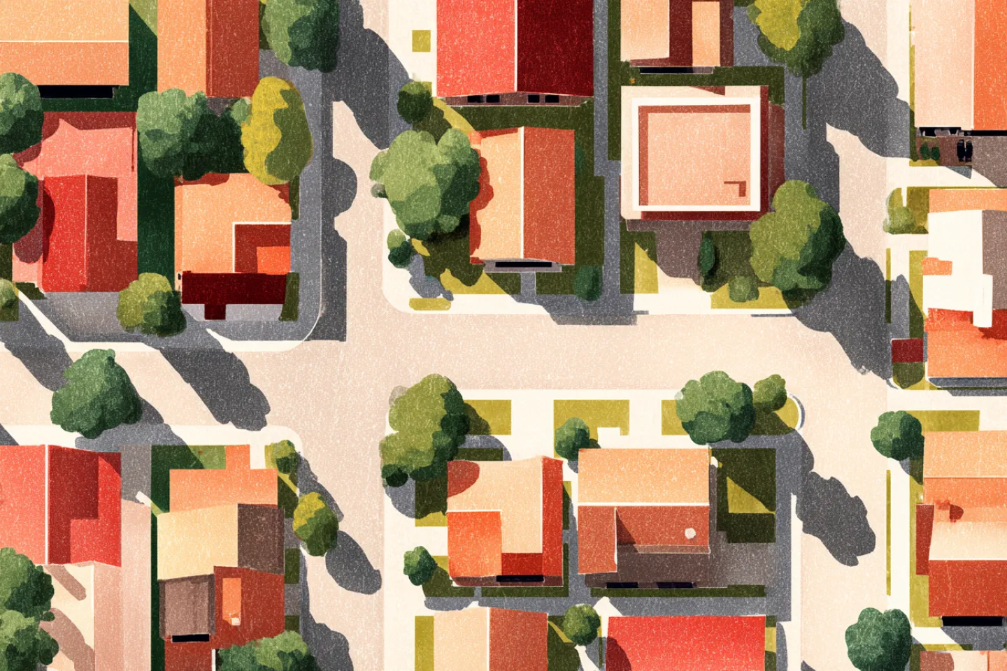 birds eye view of residential neighborhood